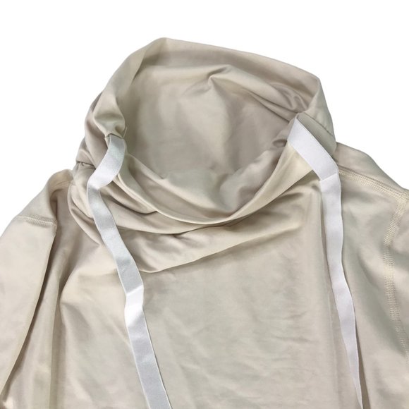 G. Goop Long Sleeve Shirt Ivory Cinchable Sleeves Women's Medium Gwenyth Paltrow - Picture 13 of 13